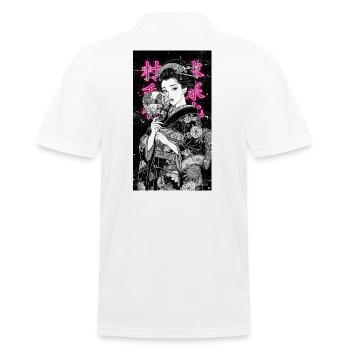 秘密の美人 - Beautiful Secret Vintage Tee - Männer Poloshirt - Weiß - Hinten - Kai (181cm)