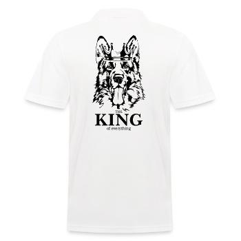 Berger allemand Roi de tout Chiens - Polo Homme - blanc - Dos - Kai (181cm)