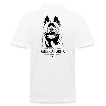 Fier Américain Akita Papa Chien Chien Wilsigns - Polo Homme - blanc - Dos - Kai (181cm)