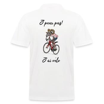 j' peux pas j ai vtt montagne - Polo Homme - blanc - Dos - Kai (181cm)
