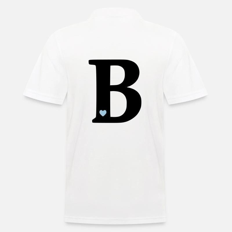 Buchstabe B Anfangsbuchstabe - Männer Poloshirt - Weiß