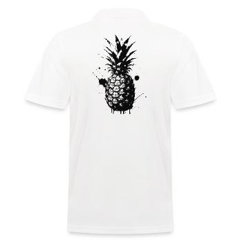 Pineapple Spray Black - Men's Polo Shirt - white - Back - Kai (181cm)