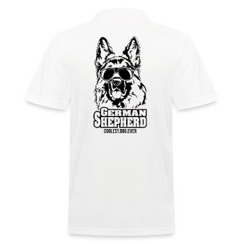GERMAN SHEPHERD coolest dog ever Dog saying dogs - Men's Polo Shirt - white - Back - Kai (181cm)