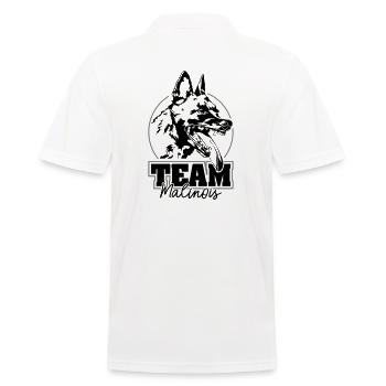 TEAM MALINOIS Hundesport Hunde IGP Wilsigns - Männer Poloshirt - Weiß - Hinten - Kai (181cm)