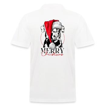 Père Noël joyeux BEAUCERON Joyeux Noël Chiens Wilsigns - Polo Homme - blanc - Dos - Kai (181cm)