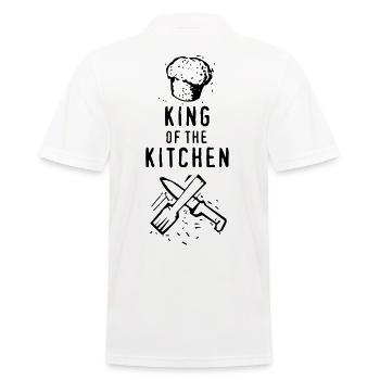 King of the Kitchen cook Koch - Männer Poloshirt - Weiß - Hinten - Kai (181cm)
