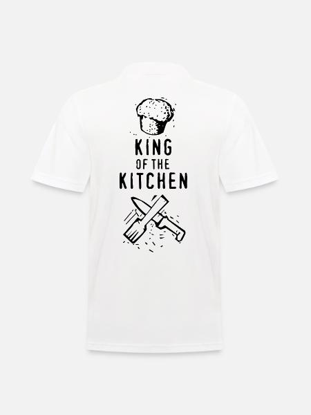 King of the Kitchen cook Koch - Männer Poloshirt - Weiß