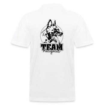 TEAM MALIGATOR Malinois Hundesport Hunde Wilsigns - Männer Poloshirt - Weiß - Hinten - Kai (181cm)
