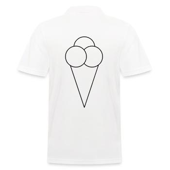 Ein leckeres Eis in der Waffel - Männer Poloshirt - Weiß - Hinten - Kai (181cm)