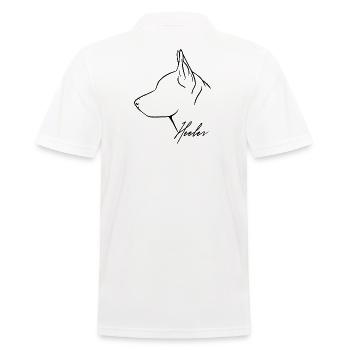 Heeler Profil Cattle Dog Hunde Hund Wilsigns - Männer Poloshirt - Weiß - Hinten - Kai (181cm)