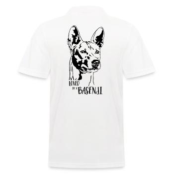 Aimé par un chien Basenji chien disant chien Wilsigns - Polo Homme - blanc - Dos - Kai (181cm)