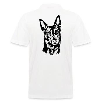Australian Kelpie Portrait Hunde Hund Wilsigns - Männer Poloshirt - Weiß - Hinten - Kai (181cm)