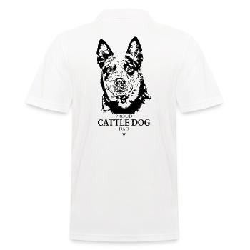 Cattle Dog Dad Hunde Hund Wilsigns - Männer Poloshirt - Weiß - Hinten - Kai (181cm)
