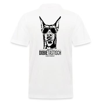 Dobietastic Doberman chien disant chien Wilsigns - Polo Homme - blanc - Dos - Kai (181cm)