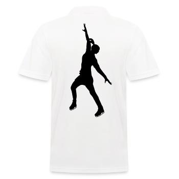 Eiskunst in schwarzer Stille - Männer Poloshirt - Weiß - Hinten - Kai (181cm)