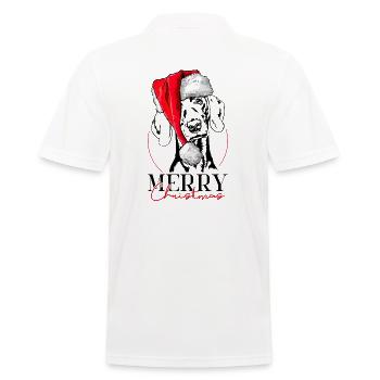 Père Noël Braque de Weimar joyeux Noël chien Wilsigns - Polo Homme - blanc - Dos - Kai (181cm)