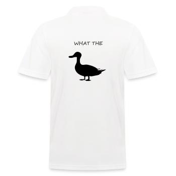 Ente lustig Geschenk What the Duck - Männer Poloshirt - Weiß - Hinten - Kai (181cm)