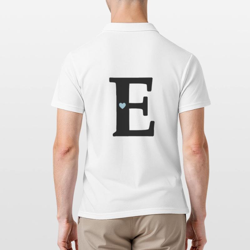 Letter E Initial point Men's Polo Shirt