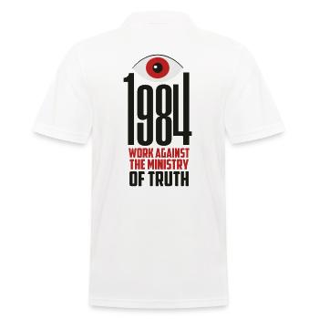 1984 - Männer Poloshirt - Weiß - Hinten - Kai (181cm)