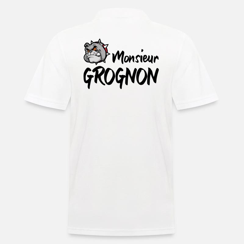 Herr GROGNON - Männer Poloshirt - Weiß