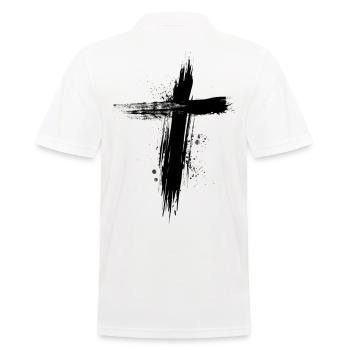 cross - Männer Poloshirt - Weiß - Hinten - Kai (181cm)