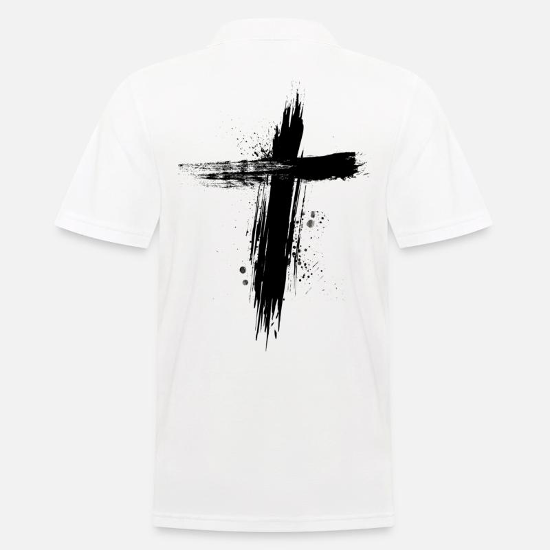 cross - Men's Polo Shirt - white