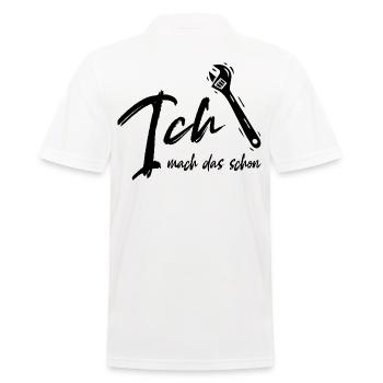 Ich mach das schon - Handwerker - Bastler - Männer Poloshirt - Weiß - Hinten - Kai (181cm)