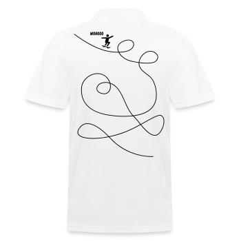 Skateboarder Makes Looping Gift - Men's Polo Shirt - white - Back - Kai (181cm)