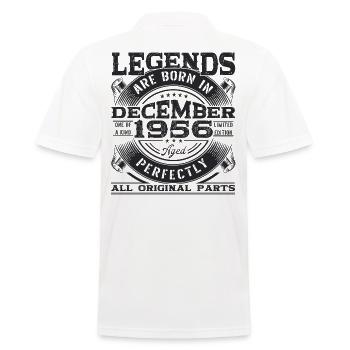 Né en décembre 1956 66e anniversaire Légende Mann - Polo Homme - blanc - Dos - Kai (181cm)