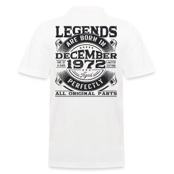 Décembre Né en 1972 50e anniversaire Legend Man - Polo Homme - blanc - Dos - Kai (181cm)