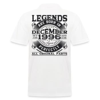 Décembre Né 1996 26ème anniversaire Legend Man - Polo Homme - blanc - Dos - Kai (181cm)