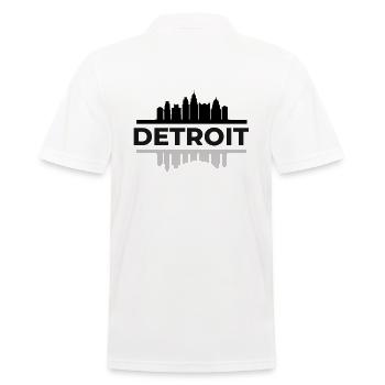 Detroit Michigan America City USA Techno Tours - Men's Polo Shirt - white - Back - Kai (181cm)
