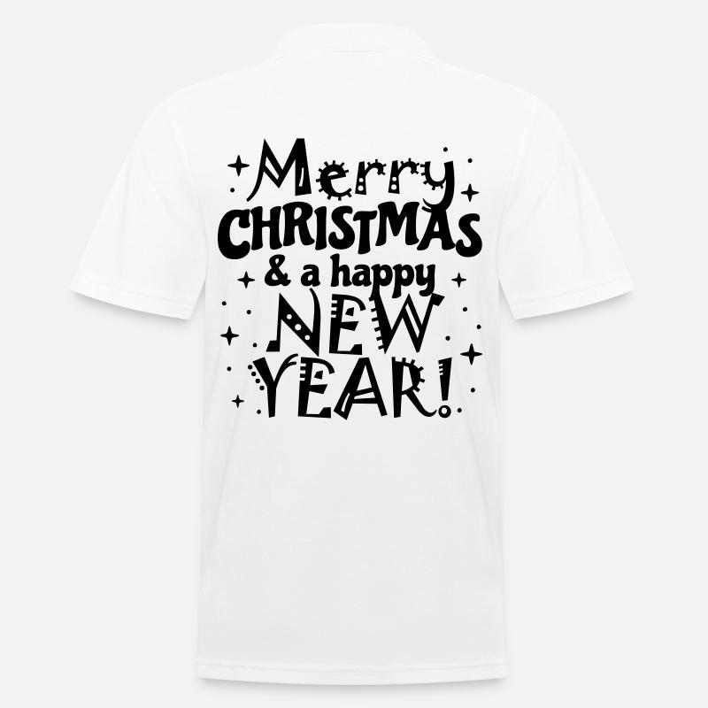 Joyeux Noël, Bonne Année - Polo Homme - blanc