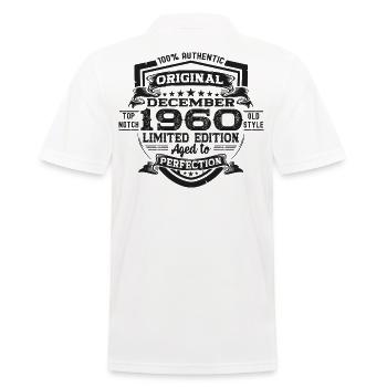 Né en décembre 1960 cadeau de 62e anniversaire - Polo Homme - blanc - Dos - Kai (181cm)