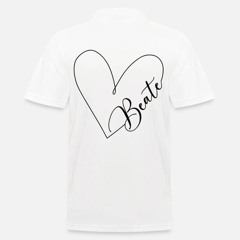 Beate Name Herzlinie - Männer Poloshirt - Weiß