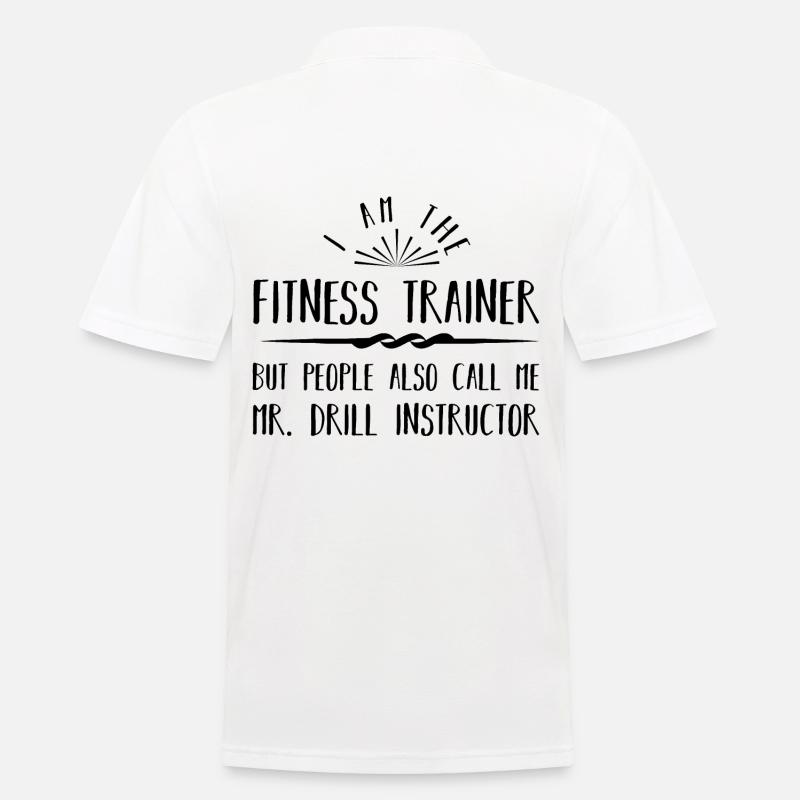 Fitnesstrainer Mr Drill Instructor - Männer Poloshirt - Weiß