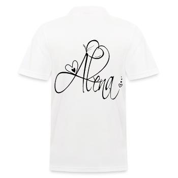 Alena Name Vorname Mädchen Kalligrafie Dekor - Männer Poloshirt - Weiß - Hinten - Kai (181cm)