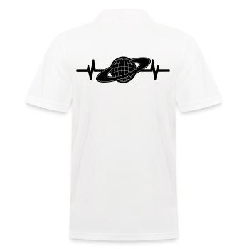 Y2K Heartbeat Love Nostalgia - Men's Polo Shirt - white - Back - Kai (181cm)