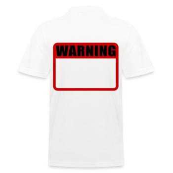 Warning Shield Warning Warning Shield Vector - Men's Polo Shirt - white - Back - Kai (181cm)
