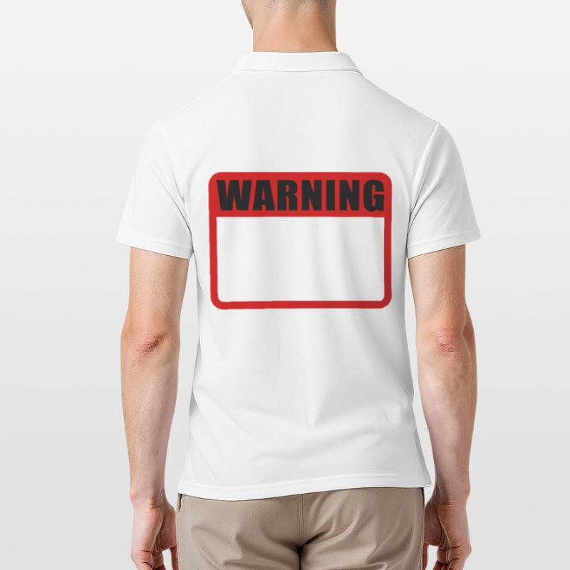 Warning Shield Warning Warning Shield Vector Men's Polo Shirt