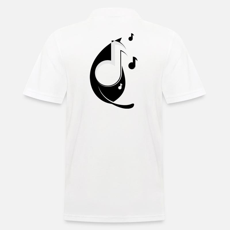 Blatt Noten - Männer Poloshirt - Weiß