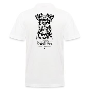 Miniature Schnauzer Dad Hunde Hund Wilsigns - Männer Poloshirt - Weiß - Hinten - Kai (181cm)