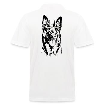 Belgian Malinois Crown Dogs Dog Wilsigns - Men's Polo Shirt - white - Back - Kai (181cm)