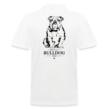 Bulldog Dad English Bulldog Dogs Wilsigns - Men's Polo Shirt - white - Back - Kai (181cm)