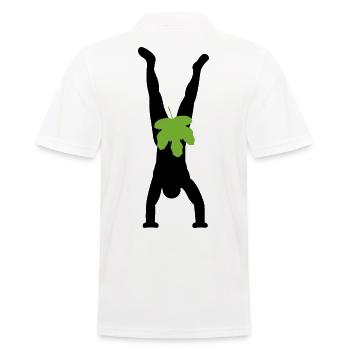 Adam fait le poirier - Polo Homme - blanc - Dos - Kai (181cm)