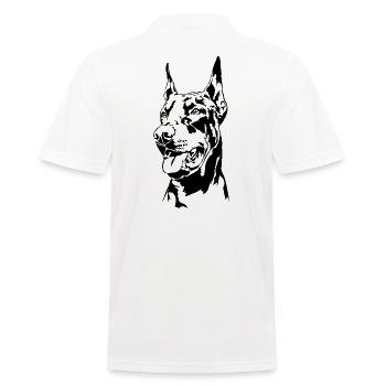 Dobermann Hundeportrait Hunde Hundesport Wilsigns - Männer Poloshirt - Weiß - Hinten - Kai (181cm)