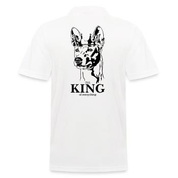 Basenji King of everything Hunde Hund Wilsigns - Männer Poloshirt - Weiß - Hinten - Kai (181cm)