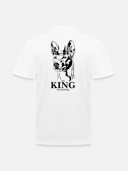 Basenji Koning van alles Honden Hond Wilsigns - Mannen poloshirt - wit