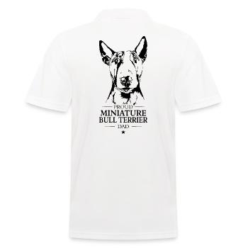 Miniature Bull Terrier Dad Bullterrier Wilsigns - Men's Polo Shirt - white - Back - Kai (181cm)