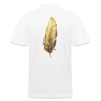 Golden Feathers - Men's Polo Shirt - white - Back - Kai (181cm)